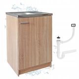 STAMAR Keukenkast 60x50 cm + Wasbak Deante + Sifon - Eik Sonoma