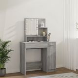 vidaXL Kaptafel met LED Grijs Sonoma Eiken 86,5x35x136 cm