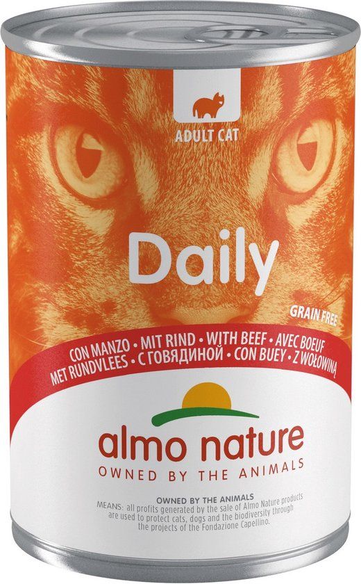 Almo Nature Daily Menu - Rund - Kattenvoer - 24 x 400 g