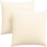 vidaXL - Zitkussens - 2 stuks - Crème - 80 x 80 cm - Corduroy stof