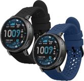 kwmobile 2x horlogebandjes zwart / donkerblauw