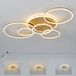 Soft Lite Lampe de plafond LED à intensité variable avec télécommande - 6 anneaux - Or