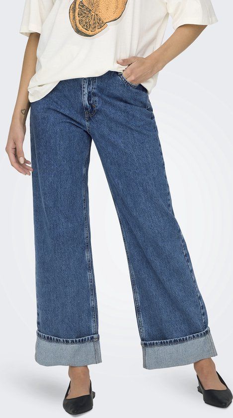 ONLHOPE ONLY high waist wide leg jeans ONLHOPE medium blue denim