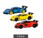 Siku Lot de 3 voitures miniatures de sport différentes (B-Ware) – Bleu/Jaune/Orange