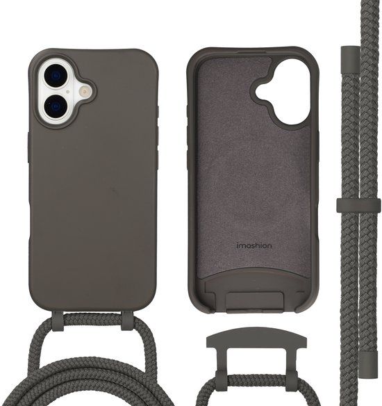 imoshion Color Backcover met afneembaar koord geschikt voor MagSafe voor de Apple iPhone 17 - Black Coffee