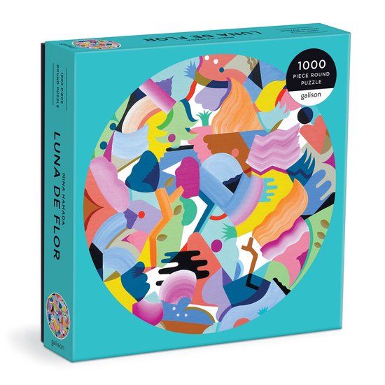 Galison Mina Hamada Luna De Flor 1000 Piece Round Puzzle