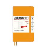 LEUCHTTURM1917 367797 A6 weekplanner en zaknotitieboek, 2024, softcover Rising Sun Duits, 12 maanden