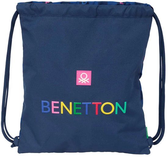 Safta Benetton Damero Rugzak Marineblauw 35 x 40 cm