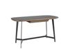 Bureau effet bois noyer et vitrail noir