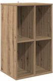 vidaXL Platenkast Artisanaal eiken 44,5 x 36,5 x 74,5 cm Bewerkt hout