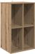 vidaXL Platenkast Artisanaal eiken 44,5 x 36,5 x 74,5 cm Bewerkt hout