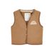 Little Dutch teddy gilet met patches - bruin
