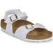 BIRKENSTOCK sandales plates Rio AS Kids Flowers BF White