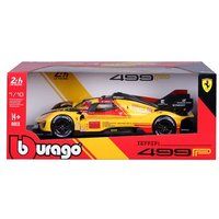 Bburago Ferrari 499P LMH 2024#83 Geel - Miniatuurauto metaal 1/18