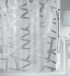 Spirella Bizarre Douchegordijn Zilver - PEVA Douchegordijnen 180x200 cm - Waterafstotend met Decoratief Zilverpatroon