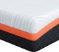 Matras Wit en zwart 140 x 190 cm Tissu jacquard