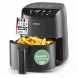 COSORI Heteluchtfriteuse, klein, 2 l, mini-airfryer voor 1 persoon, ideaal voor kamperen, reizen en campers, snel, compact, zonder olie, energiebesparend, lichtzwart