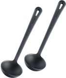 Westmark 2 Soeplepels/Lepel, Lengte: 31,5 cm, Zwart
