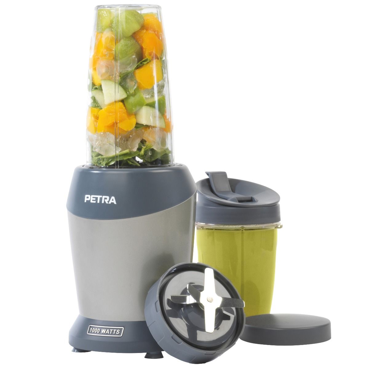 Petra NutriMax Blender 1000W - Grijs - Smoothie maker