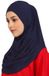 Actie4you® - Sjaal Vrouwen - Hijab – Hoofddoek - Turbanische Chiffon – Hoofddeksel - Tulband - Arabische Sjaal – Lang - Donker Blauw