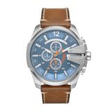 Diesel Mega Chief Series horloge voor heren, chronograaf uurwerk met leren band