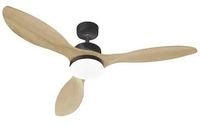 Farelek Oklahoma Black & Wood Plafondventilator Ø137cm 100W + LED-verlichting