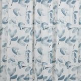 Gedy Gordijn, 180 x 200 cm, bladeren, wit-blauw