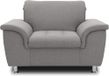 DOMO. collection Franzi fauteuil, gestoffeerde set, hoge rugleuning met nekfunctie, beklede stoel, grijs, 120x105x81 cm