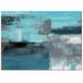KITHOME Hedendaags antislip vloerkleed turkoois grijs abstracte kunst schilderij groenblauw rechthoek tapijt indoor 2,7 x 5 '