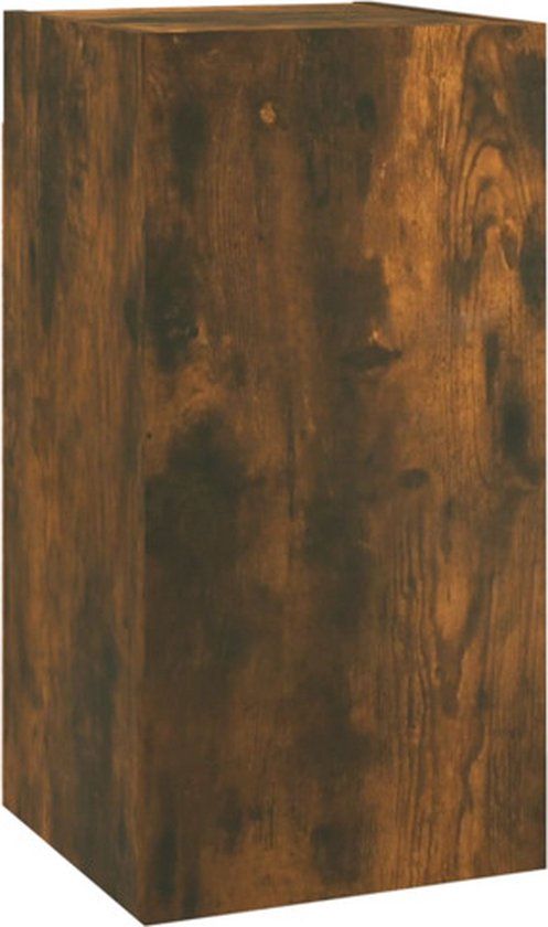 vidaXL Tv-meubel 30,5x30x60 cm bewerkt hout gerookt eikenkleurig