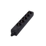 Snoerloze multistekkerdoos, 5 x 16 A – zwart (SCH)