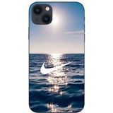 Maniacase iPhone 13 mini hoesje Nike logo wit zee zon