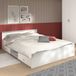 NASHVILLE Lit deux places avec rangement - 2 tiroirs et une niche - 140 x 190 cm - Blanc