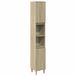 vidaXL Badkamerkast 30x30x190 cm bewerkt hout sonoma eikenkleurig