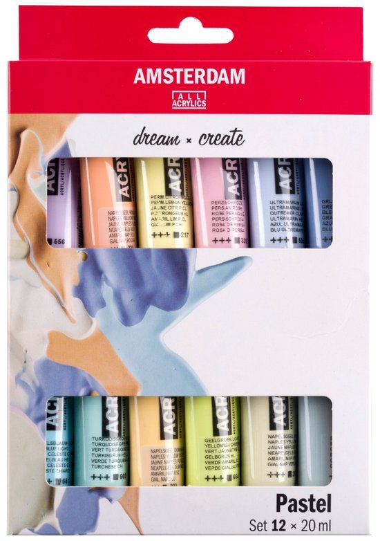 Amsterdam Standard Series acrylverf pastel set | 12 × 20 ml