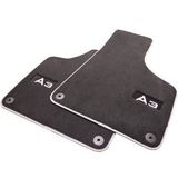 Audi 8V1061270BMNO textielvoetmat Premium voor/achter zwart/zilvergrijs A3 4 stuks