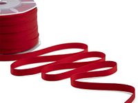 Furlanis - Dubbel satijnen lint, Italiaanse stof - rood, 10 mm x 25 m