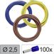 Quadrios 25CW124 Enkele ader LiFY 2.5 mm² Blauw, Bruin, Geel-groen 1 set(s)