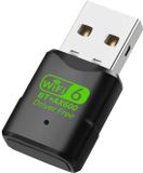 DrPhone NetBridge WiFi 6 USB Adapter met Bluetooth 5.4 - AX600 Dual-Band 2.4GHz/5GHz - Compatibel met Windows 7/10/11 - Zwart