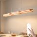 Epochglo Moderne LED Hanglamp met Geheugenfunctie, Timer & Nachtlampje - Lineaire Massief Houten Eettafel Lamp (100cm) - 50W 4800LM - In Hoogte Verstelbaar - Dimbaar met Afstandsbediening (3000K-6500K) - voor Eetkamer, Kookeiland & Kantoor