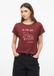 s.Oliver T-shirt Vrouwen Bordeaux Katoen Korte Mouw Ronde Hals Aansluitend Casual Printopdruk
