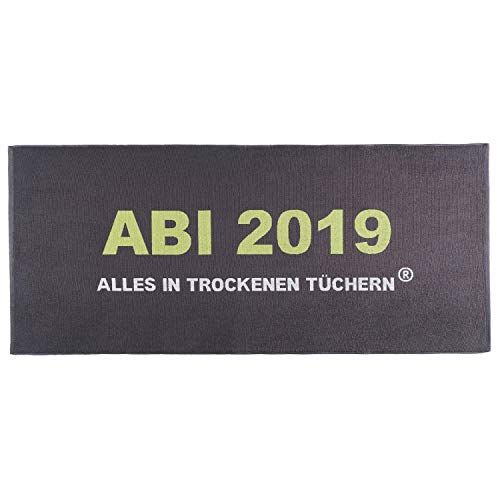 Egeria Strandlaken ABI 2019 antraciet - 75x180 cm - Abitur geschenk