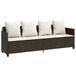Syfax Bol Ligbed met kussens poly rattan bruin