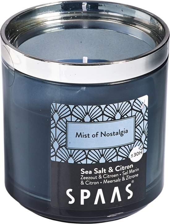 Spaas geurkaars met zilver ring Mist of Nostalgia