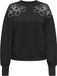 ONLY Sweatshirt 'ONLBROOKE' zwart / wit