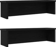 vidaXL Keukenrekken stapelbaar 2 st 60x15x16 cm zwart