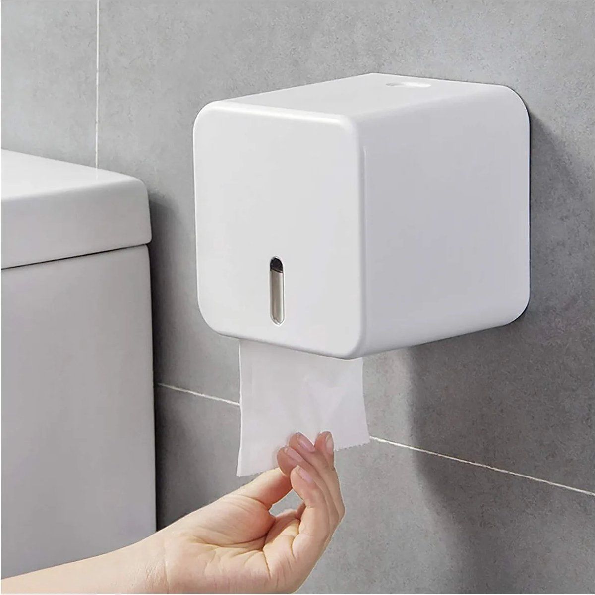 Colist Colist-toiletrolhouder, wandgemonteerde toiletrolhouder, waterdichte / stofdichte papierrolhouders en dispenser -voor badkamer / toilet (wit)