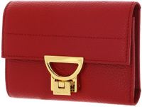 COCCINELLE Leren portemonnee Arlettis Wallet Grained Leather Scarlet rood