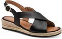 Tamaris Leren sandalen met plateauzool Comfort