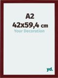 Your Decoration - Cadre photo A2 42x59,4 cm - MDF - Rouge vin balayé - Mura